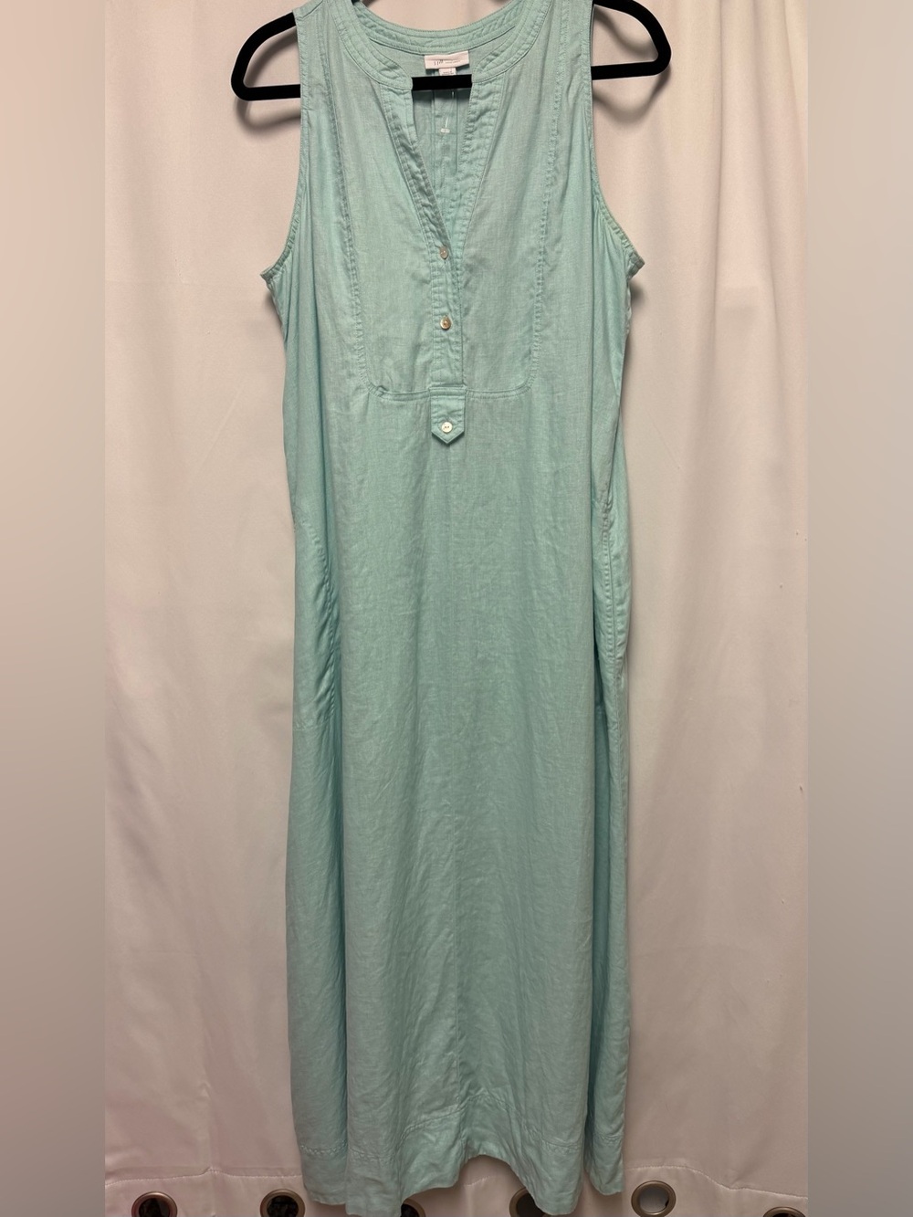 J. Jill Love Linen Maxi Dress in Mint Size L NWOT